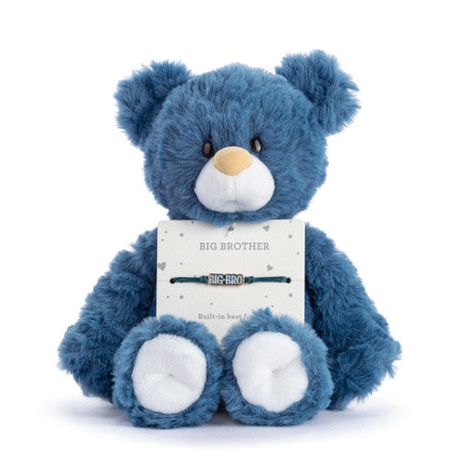 Demdaco Big Brother Navy Bear - 8in Front 