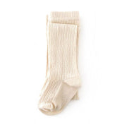 Little Stocking Co. Vanilla Cable Knit Tights