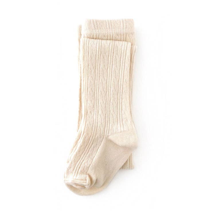 Little Stocking Co. Vanilla Cable Knit Tights