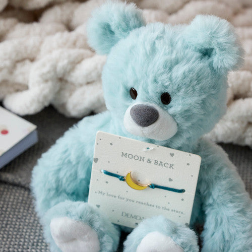 Demdaco Moon and Back Blue Bear - 8in