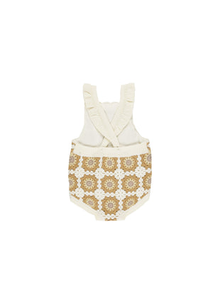 Rylee & Cru Crochet Romper || Marigold Daisy Back