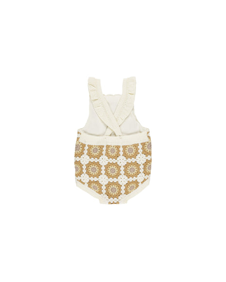 Rylee & Cru Crochet Romper || Marigold Daisy Back