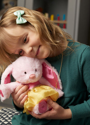 Model With Demdaco Pink Bunny + Dance Necklace - 9in