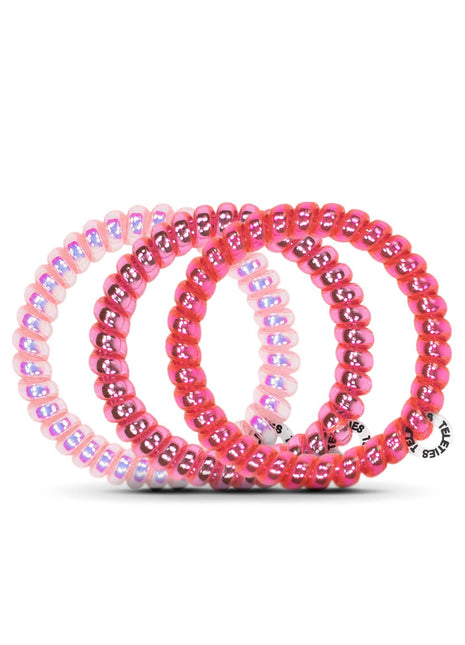 Teleties Spiral Hair Coils | Small | Think Pink Hair Ties