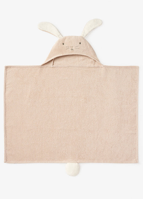 Elegant Baby Taupe Bunny Hooded Baby Bath Wrap
