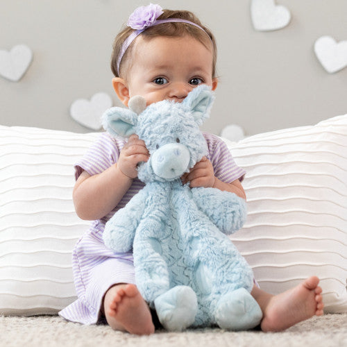 Model Using Demdaco Griffin Giraffe Rattle Blankie
