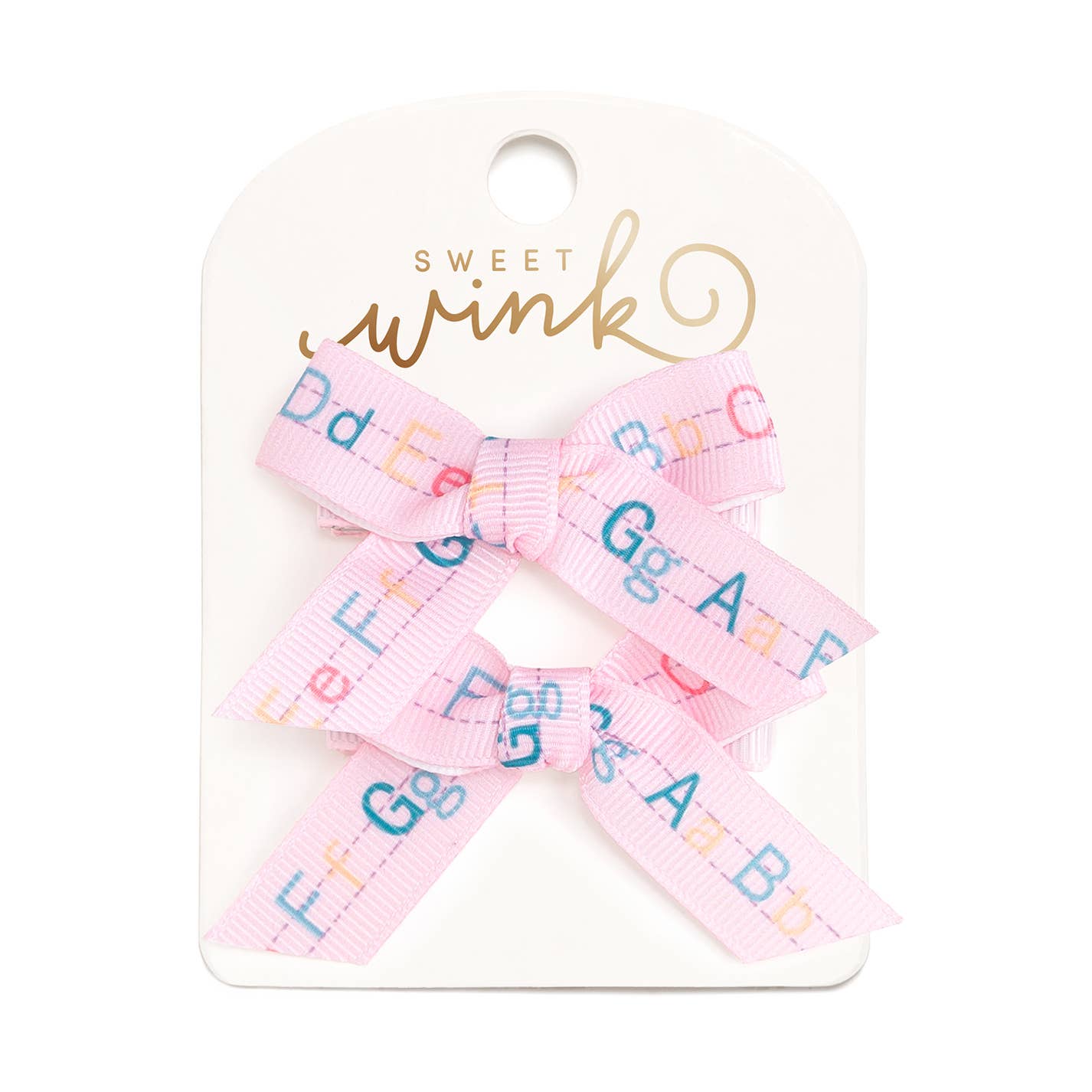 Sweet Wink Alphabet Bows Clip Set - Back To School - Hair Clips