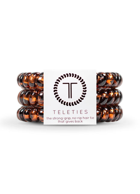 Teleties Spiral Hair Coils | Small | Tortoise Hair Ties