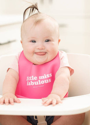 Model Using Bella Tunno Little Miss Fabulous Wonder Bib