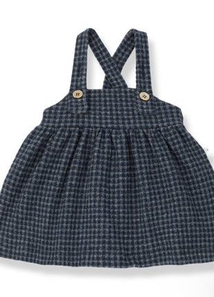 Nina Navy Plaid Dress