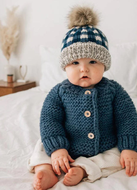 Atlantic Buffalo Check Pom Pom Beanie Hat