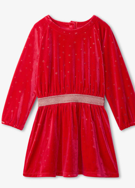 Holiday Stars Crushed Velour Dress