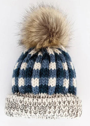 Atlantic Buffalo Check Pom Pom Beanie Hat